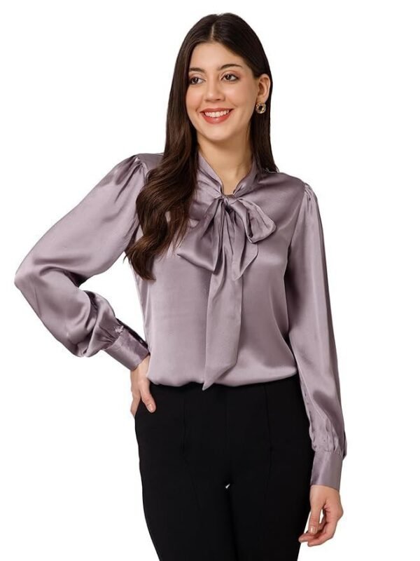 Purys Women's Solid Regular Fit Blouse