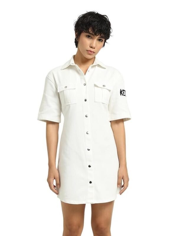 ONLY Women's Cotton Shirt Mini Dress