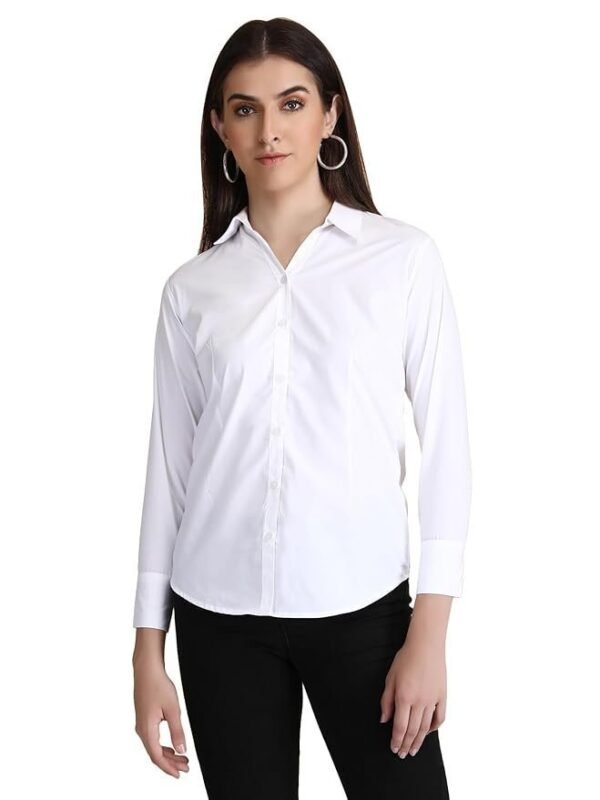 Cinders Women's Stylish Cotton Regular Fit Extra Comfortable Full Sleeve Casual Formal Shirt