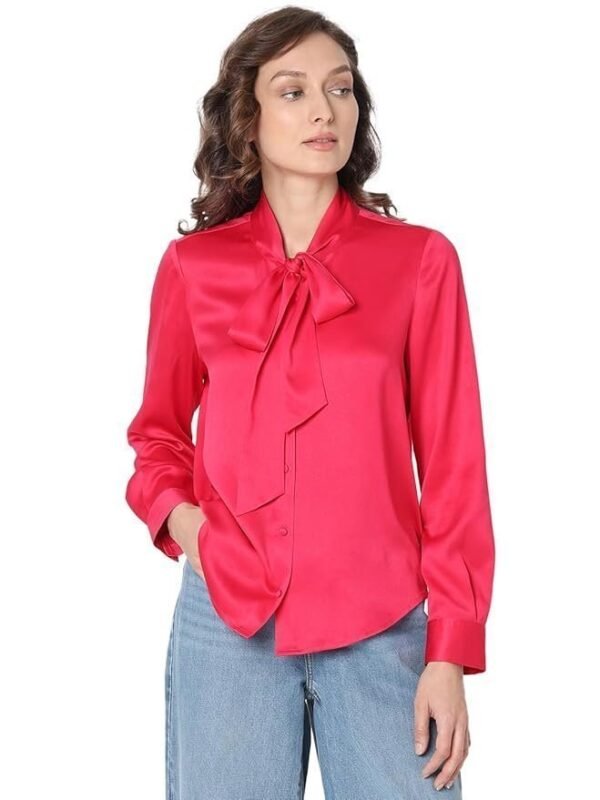 VERO MODA Women's Polyester Regular Fit T-Shirt