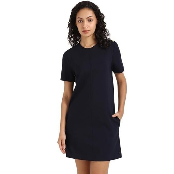 Tommy Hilfiger Women's Rayon A-Line Above The Knee Casual Dress