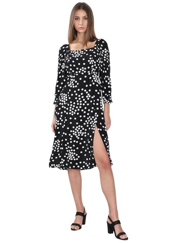 VERO MODA Women's Rayon A-Line Midi Dress