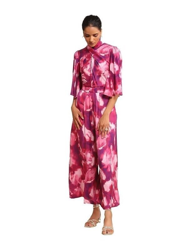 Ritu Kumar Pink Printed Jumpsuit