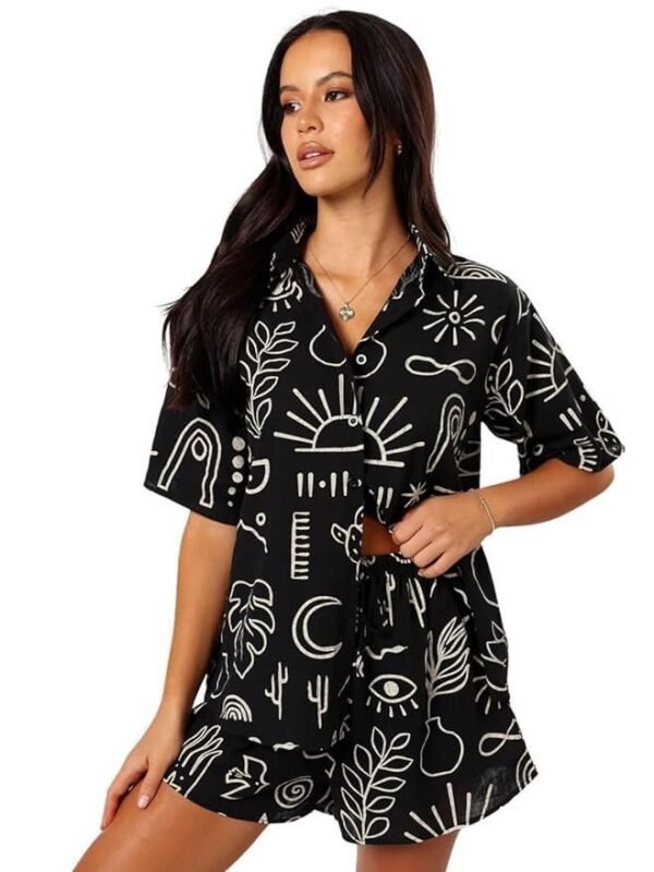 Leriya Fashion Women's Rayon Printed Co-Ord Set