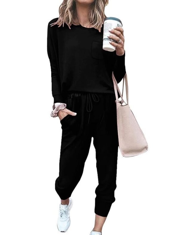 Bofell Lounge Sets for Women 2 Piece Fall Outfits 2023 Fashion Trending Now Sweatsuits Tracksuits with Pockets Loose Fit
