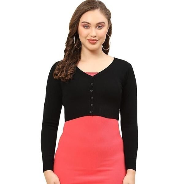 Monte Carlo Womens Solid V Neck Full Sleeve Sweater