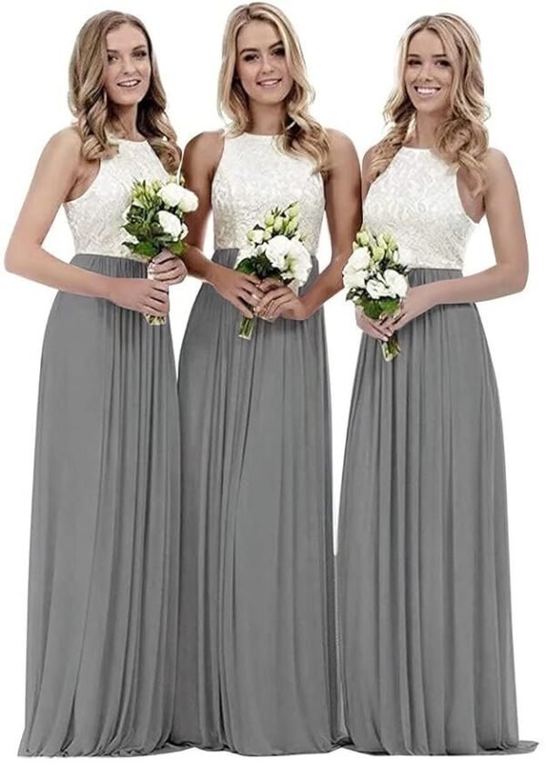 NewFex Lace Bridesmaid Dress Long A-Line Evening Party Gown for Womens
